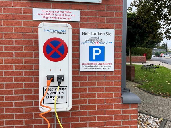 E-Ladestation an der Verbandsgemeindeverwaltung Hachenburg 