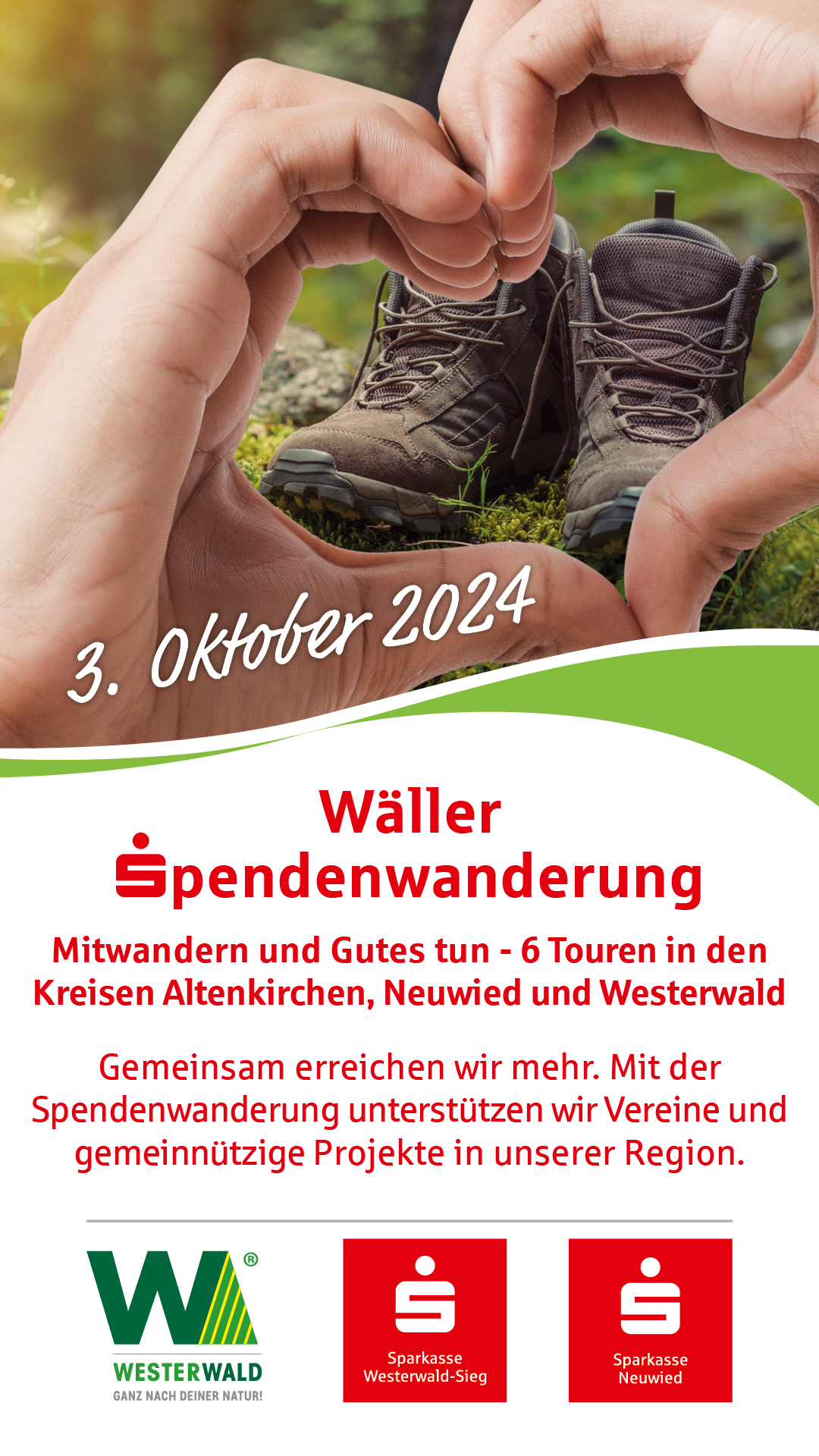 Plakat Wäller Spendenwanderung, 03.10.2024
